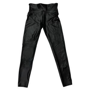 SPANX Women's Faux Leather Leggings - Black - XL